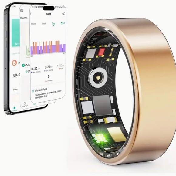 K715 GOLD Smart Ring Next Gen Health, Sleep Monitoring, Fitness Tracker - Picture 1 of 7